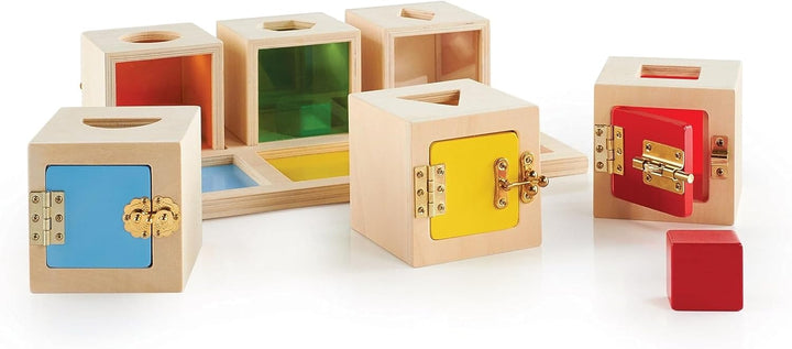 Guidecraft GDCG5058 Peekaboo Boxen Schlösser und Formen, bunt, normal