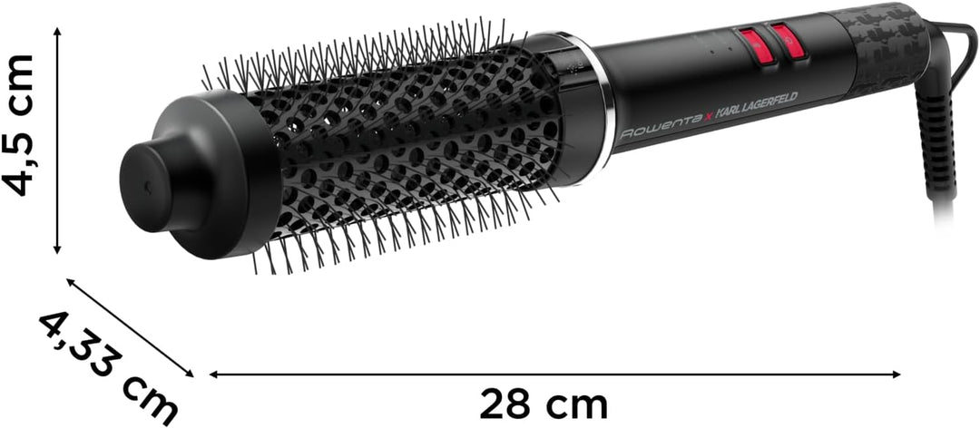 Rowenta X Karl Lagerfeld Power Brush Volumenstyler, 38-mm-Keramikbürste, Ionengenerator, Keramikbesc