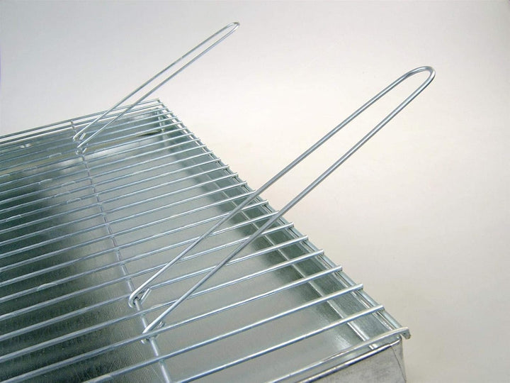 BitWa Aschekasten und Grillrost mit Klappgriffen 80x40 cm im Set Grillkamin