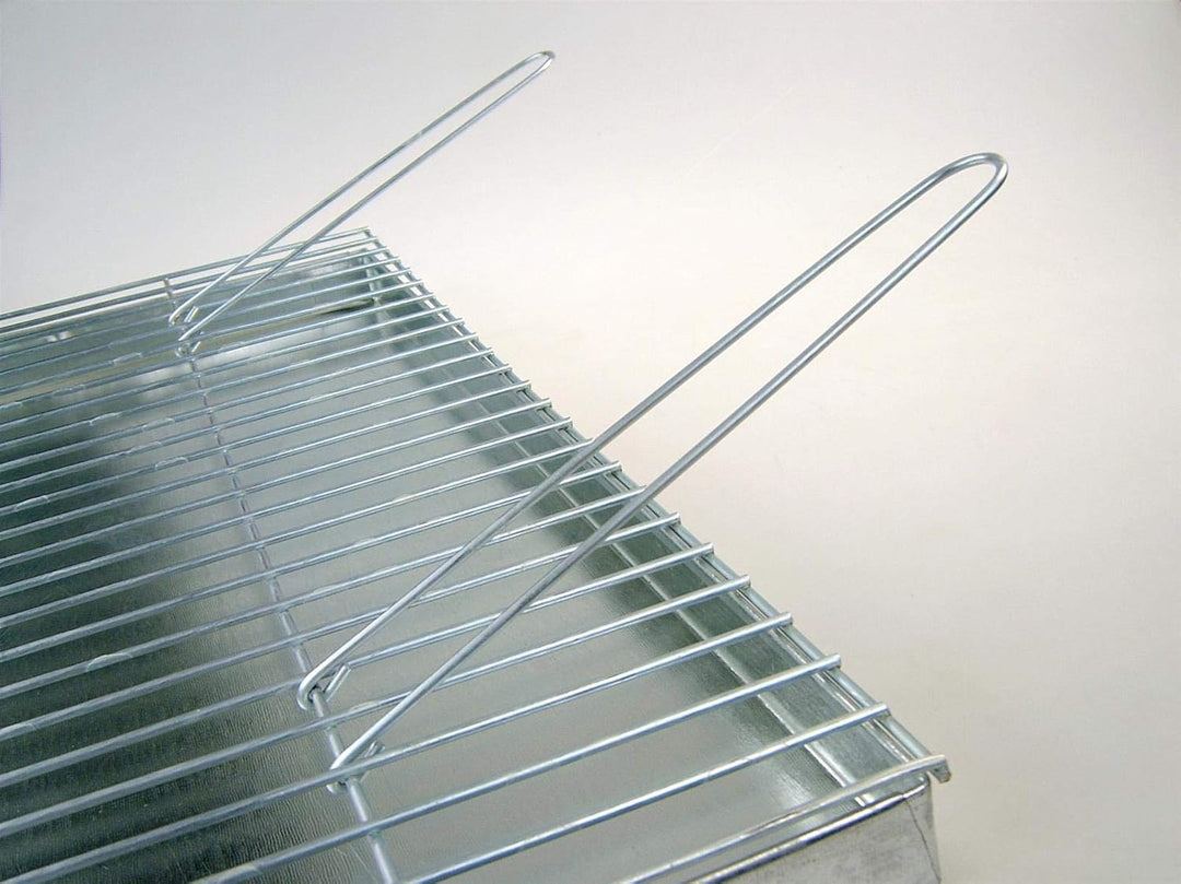 BitWa Aschekasten und Grillrost mit Klappgriffen 60x40 cm im Set Grillkamin