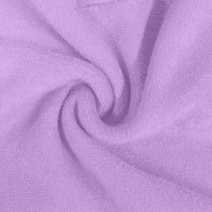 Mädchen Kurzarm Frottee Badeponcho mit Seitentaschen Lila Reissverschluss Surf Poncho, Kapuzen-Badem