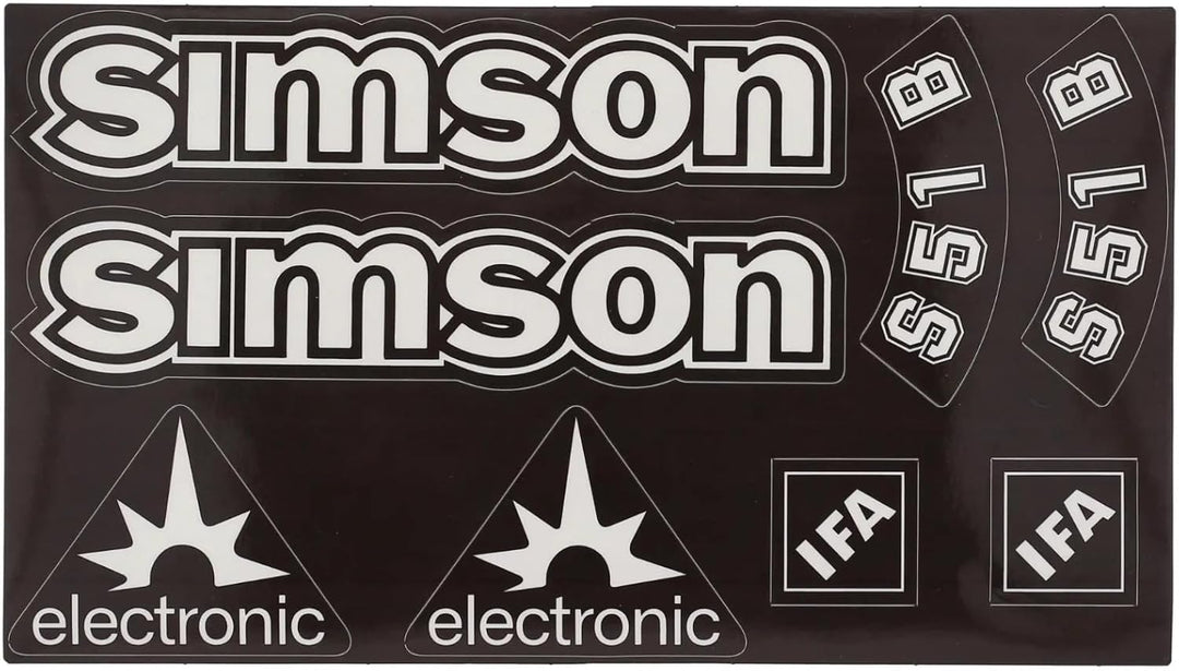 Transparente Simson S51B Aufkleber IFA Electronic Tank Seitendeckel Hell Premium