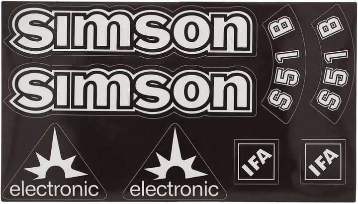 Transparente Simson S51B Aufkleber IFA Electronic Tank Seitendeckel Hell Premium