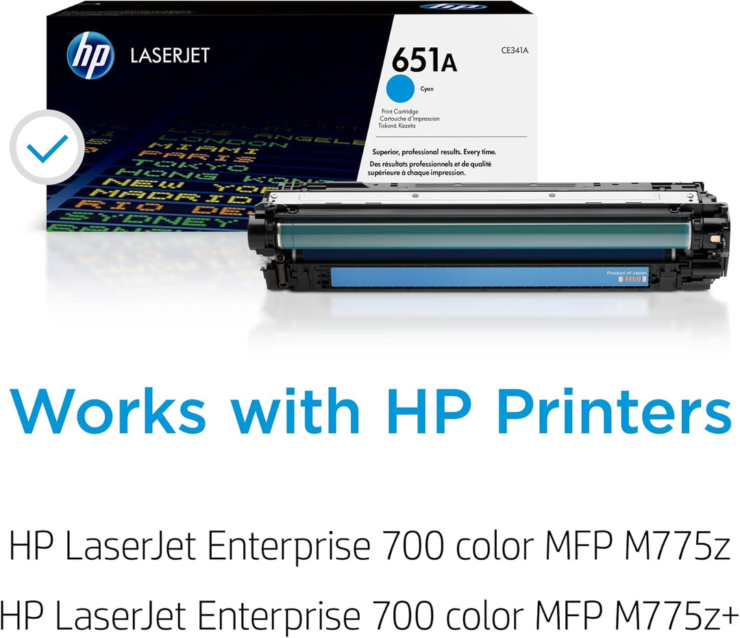 HP 651A (CE341A) Blau Original Toner für HP Laserjet Enterprise M775 Cyan, Cyan