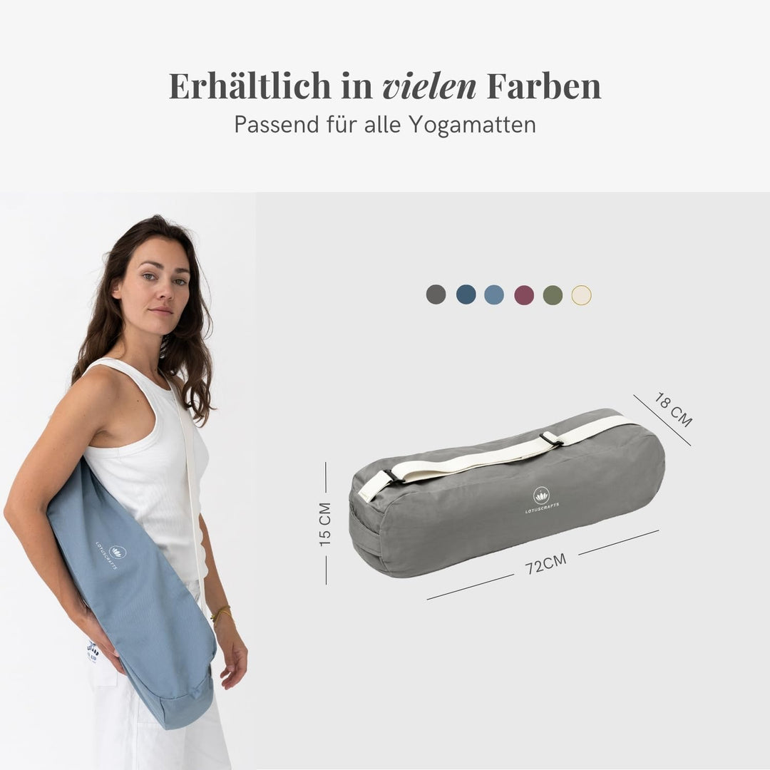 Lotuscrafts® Yogatasche PUNE aus Bio-Baumwolle, Fair & Ökologisch hergestellt, Ideale Yogatasche für