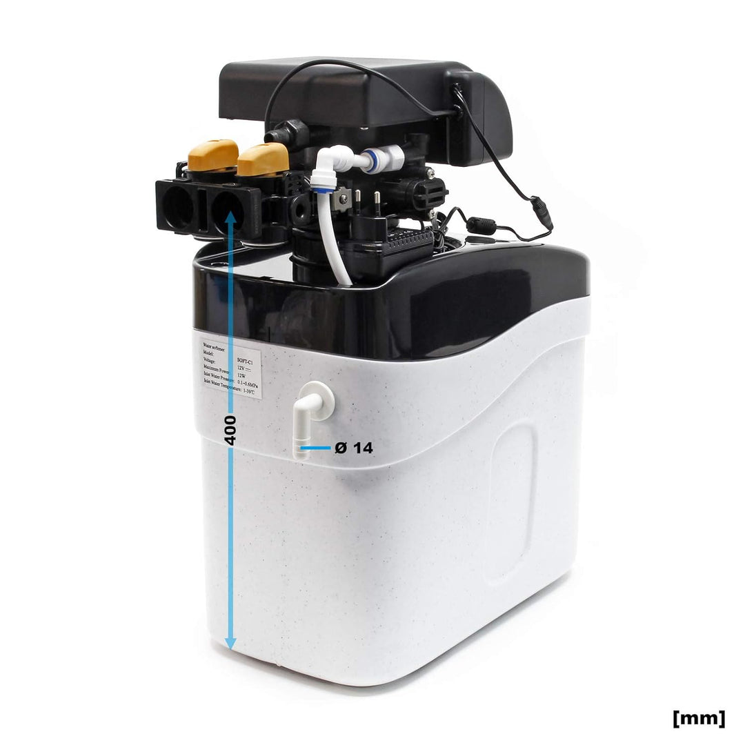 Wiltec SOFT-C1 Wasserenthärtungsanlage, Wasserentkalkung mit 500 l/h, Entkalkungsanlage mit Ionentau