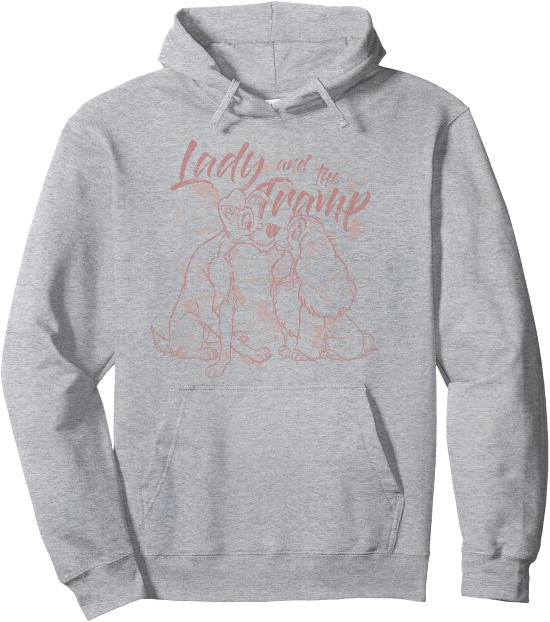 Disney Lady And The Tramp Splatter Outline Pullover Hoodie