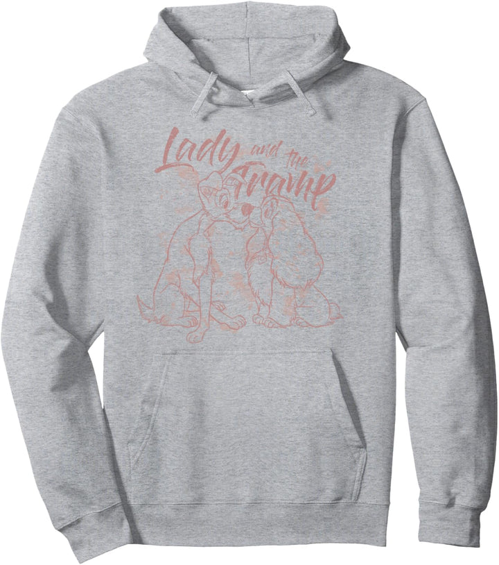 Disney Lady And The Tramp Splatter Outline Pullover Hoodie