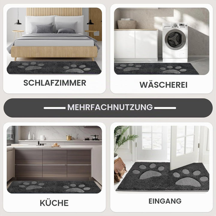 FCSDETAIL Schmutzfangmatte waschbar 80 x 178 cm, Fussmatte Innen, absorbierend Fussmatte, rutschfest