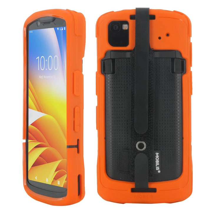 Mobilis Schutzhülle für Zebra TC53 TC58 mit Handschlaufe | Antimikrobieller Schutz - Etui in Militär