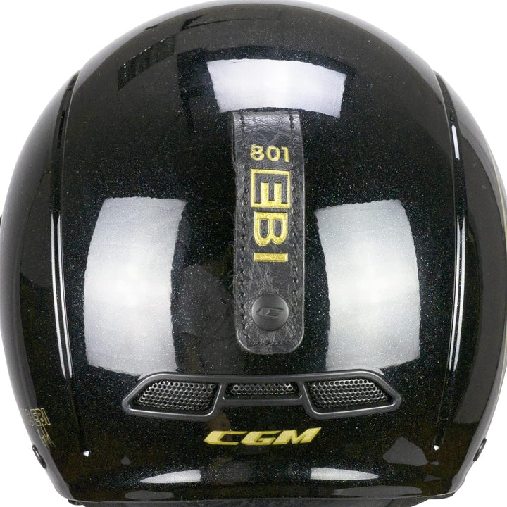 CGM Unisex – Erwachsene EBI skihelm, Schwarz Perlgold, M (57-58cm)