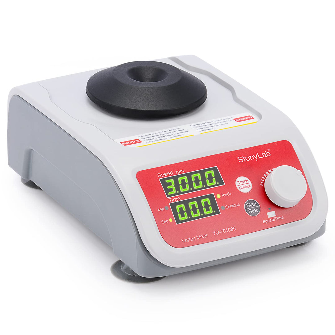 stonylab Vortex Schüttler, Vortex Mixer Labormischer 200-3000 U/min Fortschrittlicher Digitaler Vort