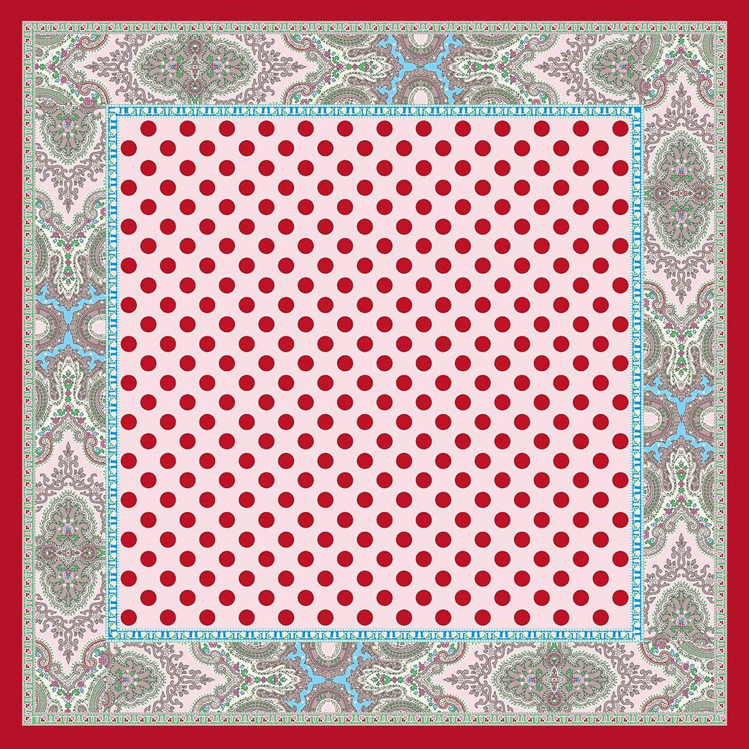 LORENZO CANA Luxus Damen Seidentuch aufwändig bedruckt Tuch 100% Seide 70 cm x 70 cm harmonische Far