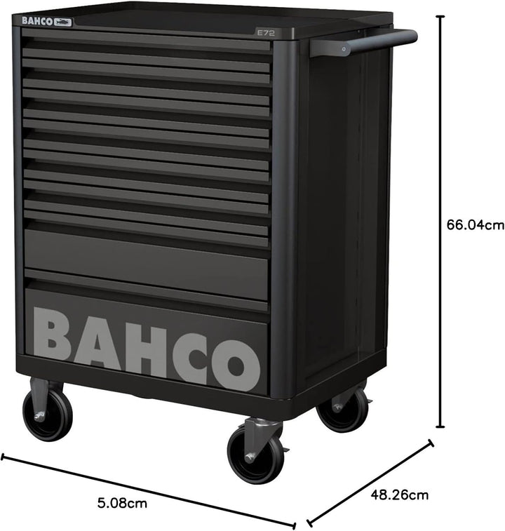 Bahco BH1472K8BLACK Carro E72 26" 8 Cajones Negro, Standard, 955x693x510 mm