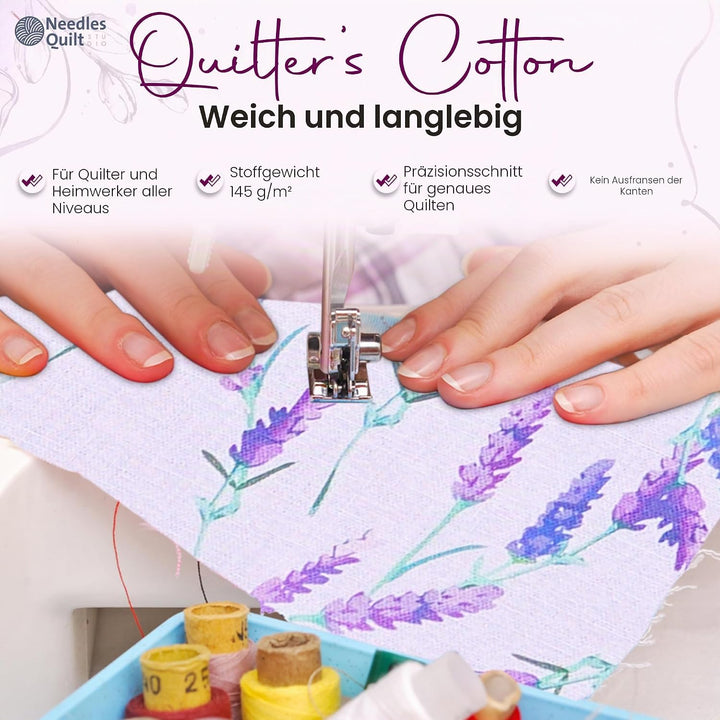 Needles Quilt Studio – 6.3 cm vorgeschnittenes 40 Stoffstreifen (Amethyst-Garten),Baumwollstreifen z