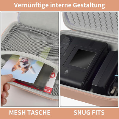 casmilee Hart Tasche für Canon SELPHY CP1500/CP1300/CP1200 Mini Mobiler Fotodrucker und Farbtinten P