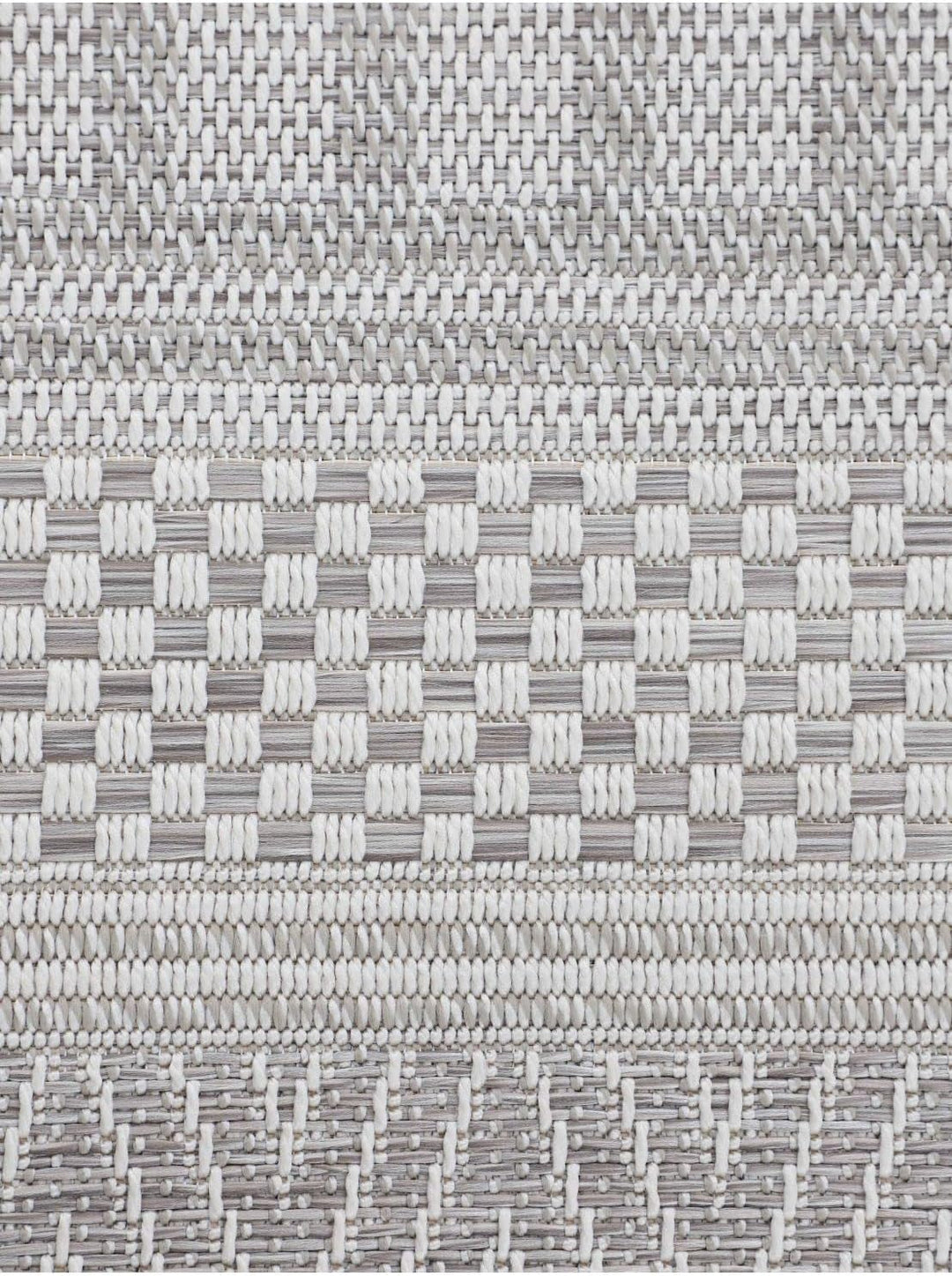 carpetfine In- und Outdoor Teppich Boho Rund Beige Flachgewebeteppich Ø 120 cm | Moderner Teppich We