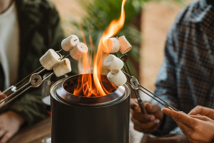 Solo Stove Mesa Accessorie-Set | Inkl. 4 Mini-Röstspiesse aus Edelstahl + Ablagen, Pellet Schaufel,