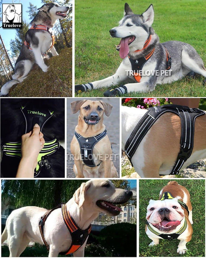 Truelove TLH5551 verhindert Zerren Hundegeschirr mit Griff Weich Gepolstert Pet Hundegeschirr Weste,