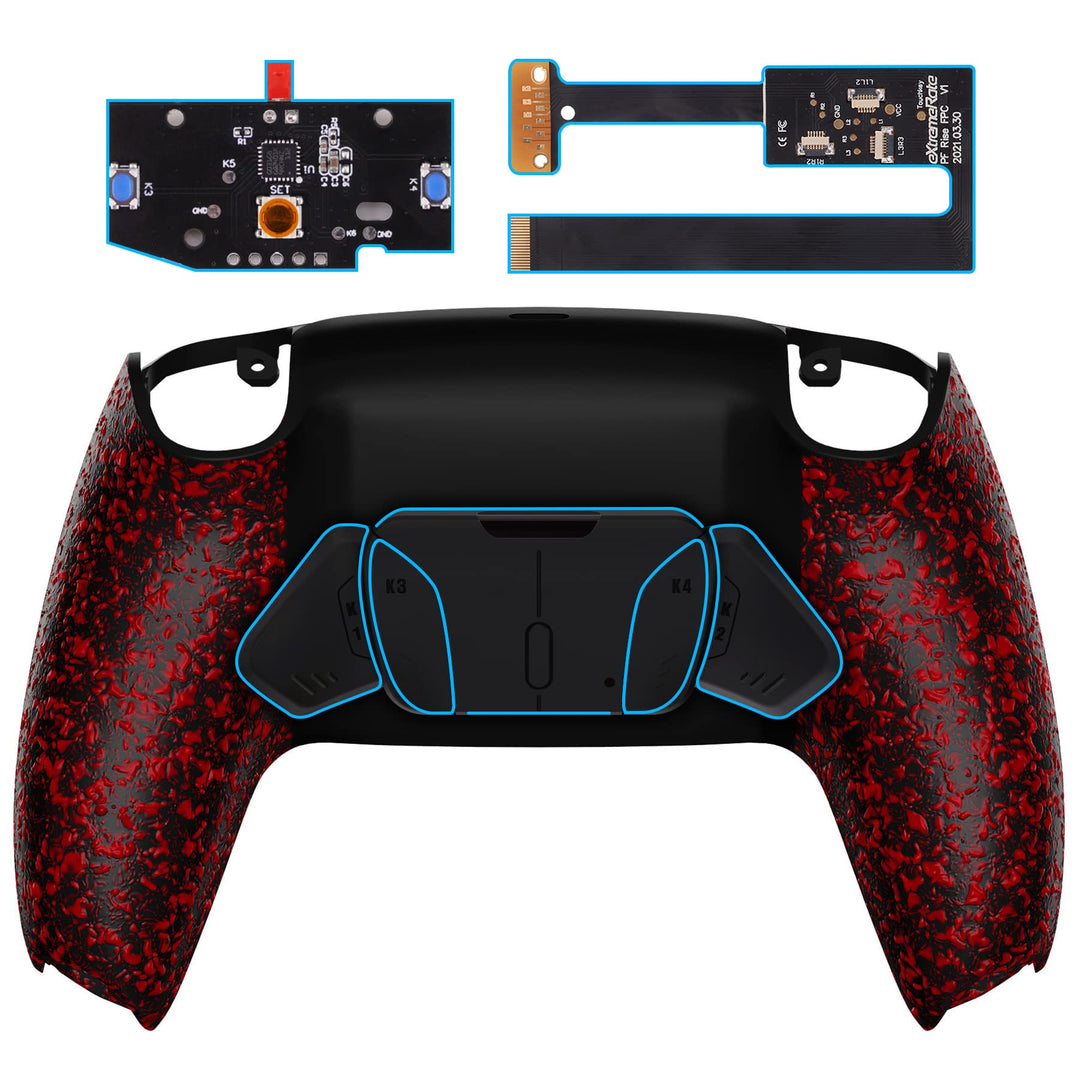 eXtremeRate Programmierbar RISE4 Remap Kit für ps5 Controller BDM-010/020,Remap Board&Rückplate Gehä