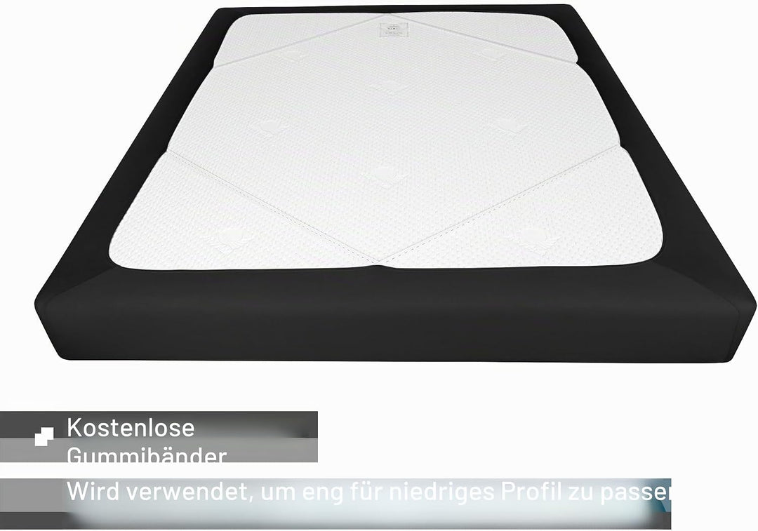 Boxspring-Bezug, Queen-Size-Grösse, Jersey-Strick und dehnbar, 4 Seiten, Bettrock für Hotel und Zuha