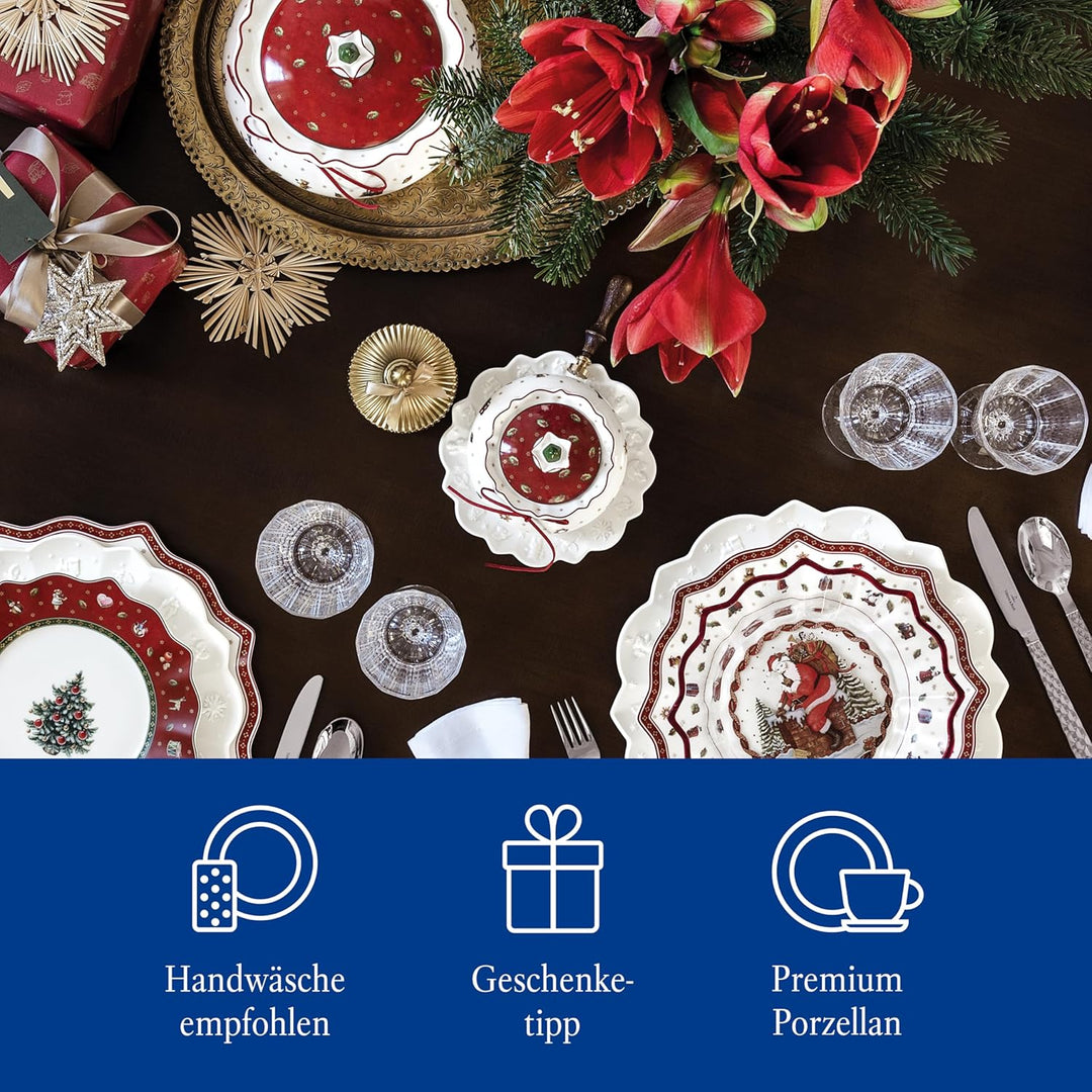 Villeroy & Boch - Toy's Delight Kleine Vorratsdose, Dose Weihnachten Klein, Gebäckdose Porzellan Wei