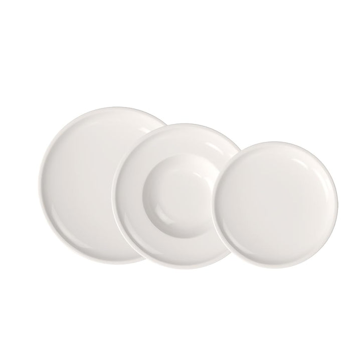 Villeroy &amp; Boch - Artesano Teller-Set, 6 tlg., Geschirr Set für 2 Personen, Premium Porzellan, Weis