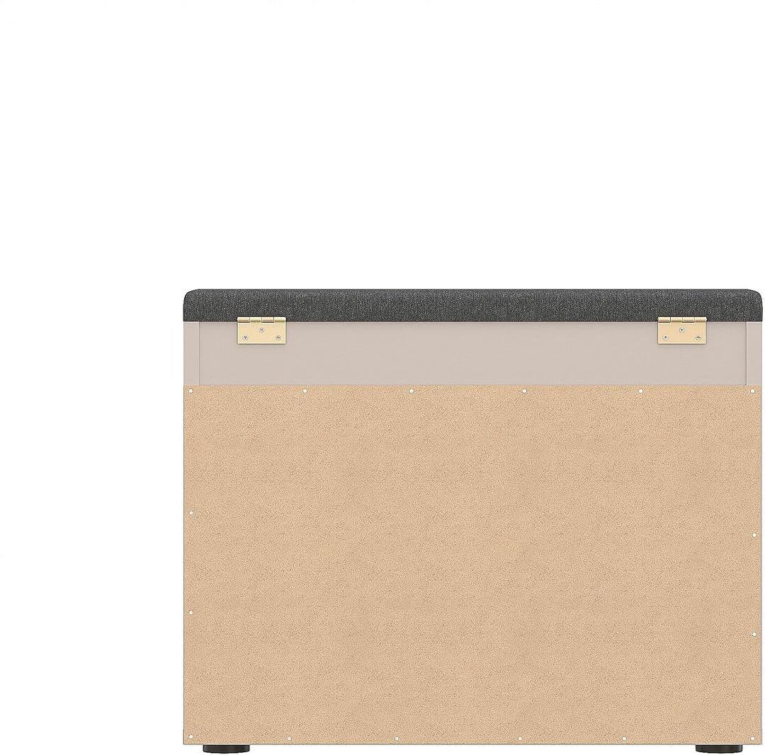 KOMTO Schuhbank mit Sitzfläche Cashmere – Schuhschrank mit Sitzbank, Schuhbank mit Klappe, Schuhrega