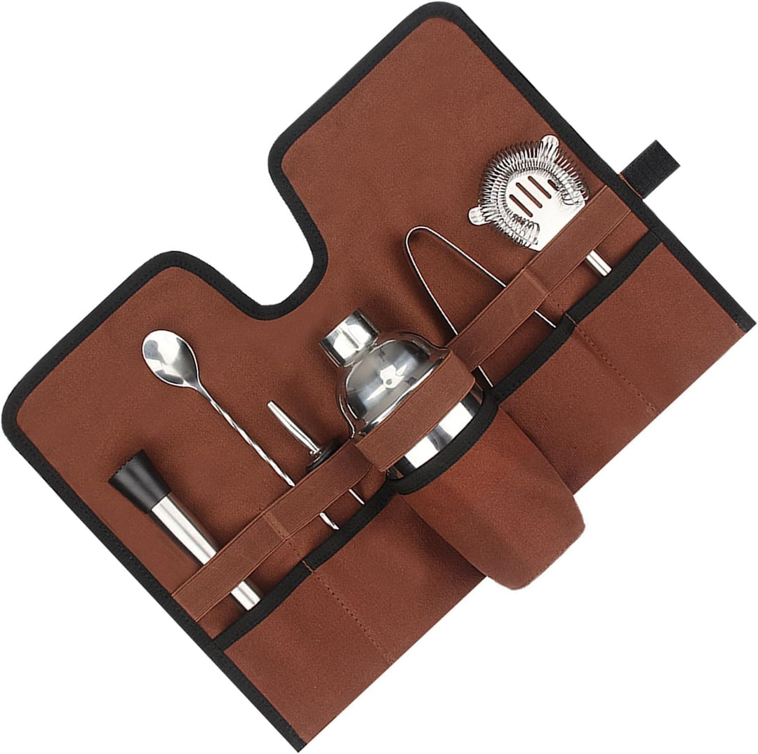 Alomejor Vielseitige Barkeeper-Set-Tasche mit Mixologie-Werkzeugen für Picknicks und Outdoor-Abenteu