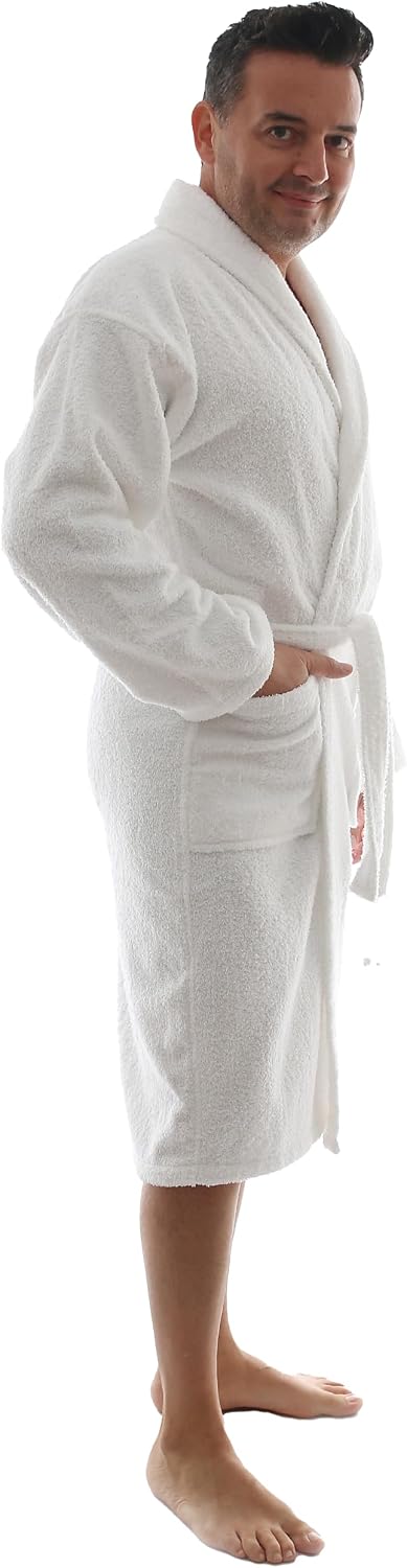 LEBENGOOD Bademantel für Damen, Herren, Unisex, Frottee 100% Baumwolle, Weicher Morgenmantel Dusche,