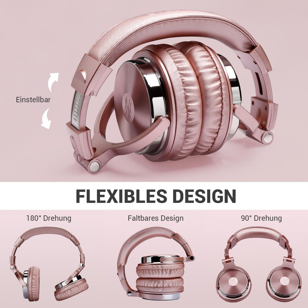 Oneodio Over Ear Kopfhörer Mit Kabel Geschlossene Studiokopfhörer Mit Share Port Mikrofon Adapter-Fr
