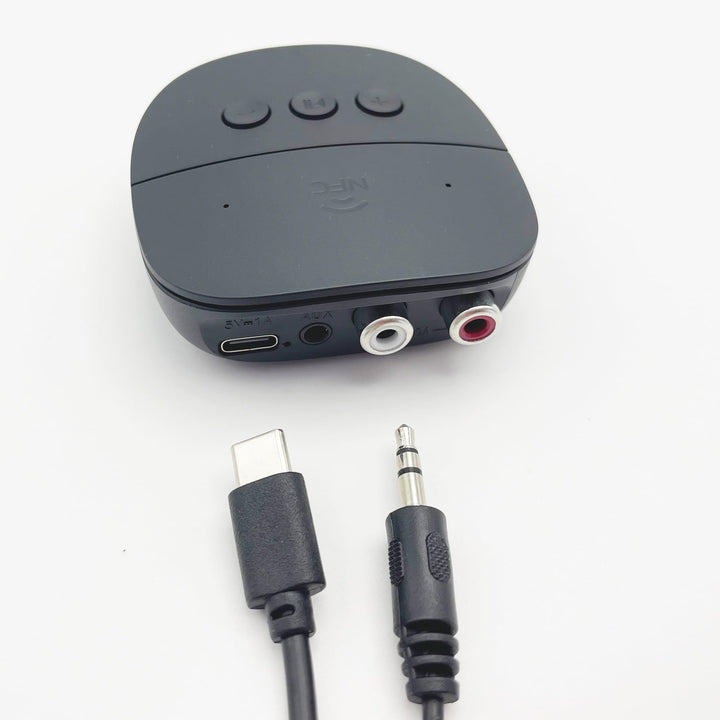 Bluetooth 5.2 Receiver mit NFC Adapter AUX/RCA Klinke 3,5 mm Wireless Bluetooth Audio Adapter Unters