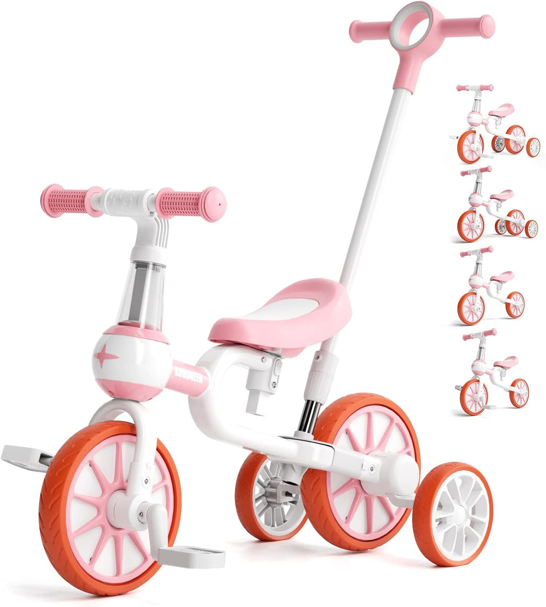 KORIMEFA 4 in 1 Laufräder Laufrad Kinderdreirad Dreirad Lauffahrrad Lauflernhilfe für Kinder ab 1 Ja