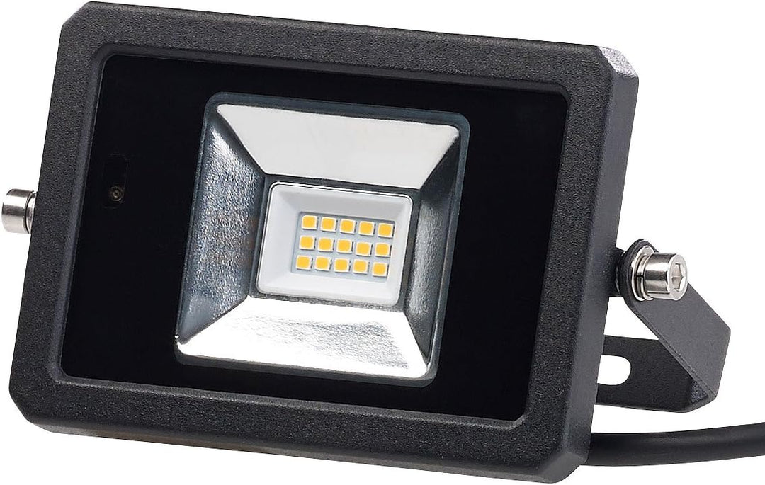 Luminea LED-Fluter Fernbedienung: 2er-Set wetterfeste LED-Fluter, Radar-Bewegungssensor, Fernbed., 1