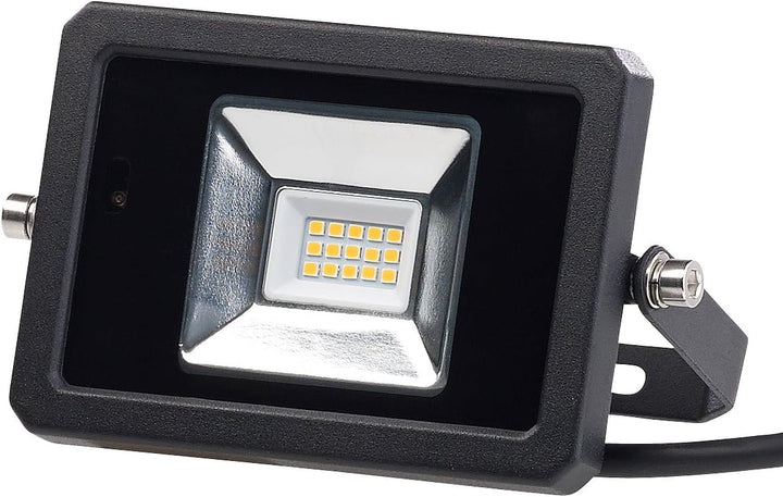 Luminea LED-Fluter Fernbedienung: 2er-Set wetterfeste LED-Fluter, Radar-Bewegungssensor, Fernbed., 1