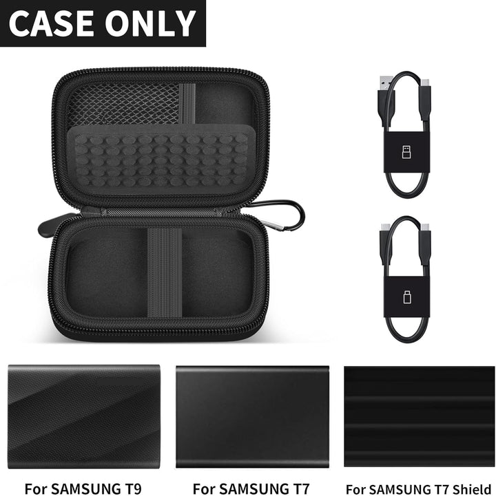 Schutzhülle kompatibel mit Samsung T9 / T7 / T7 Shield Portable SSD 1 TB 2 TB 4 TB externe Festplatt