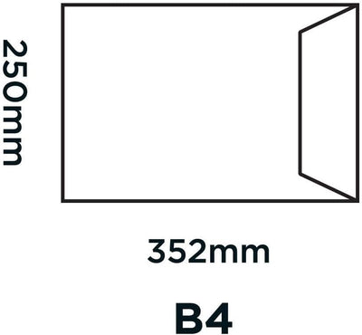 Blake Purely Packaging Papprückwand Versandtasche Haftklebung Manille B4 352 x 250 mm Weiss, B4 352