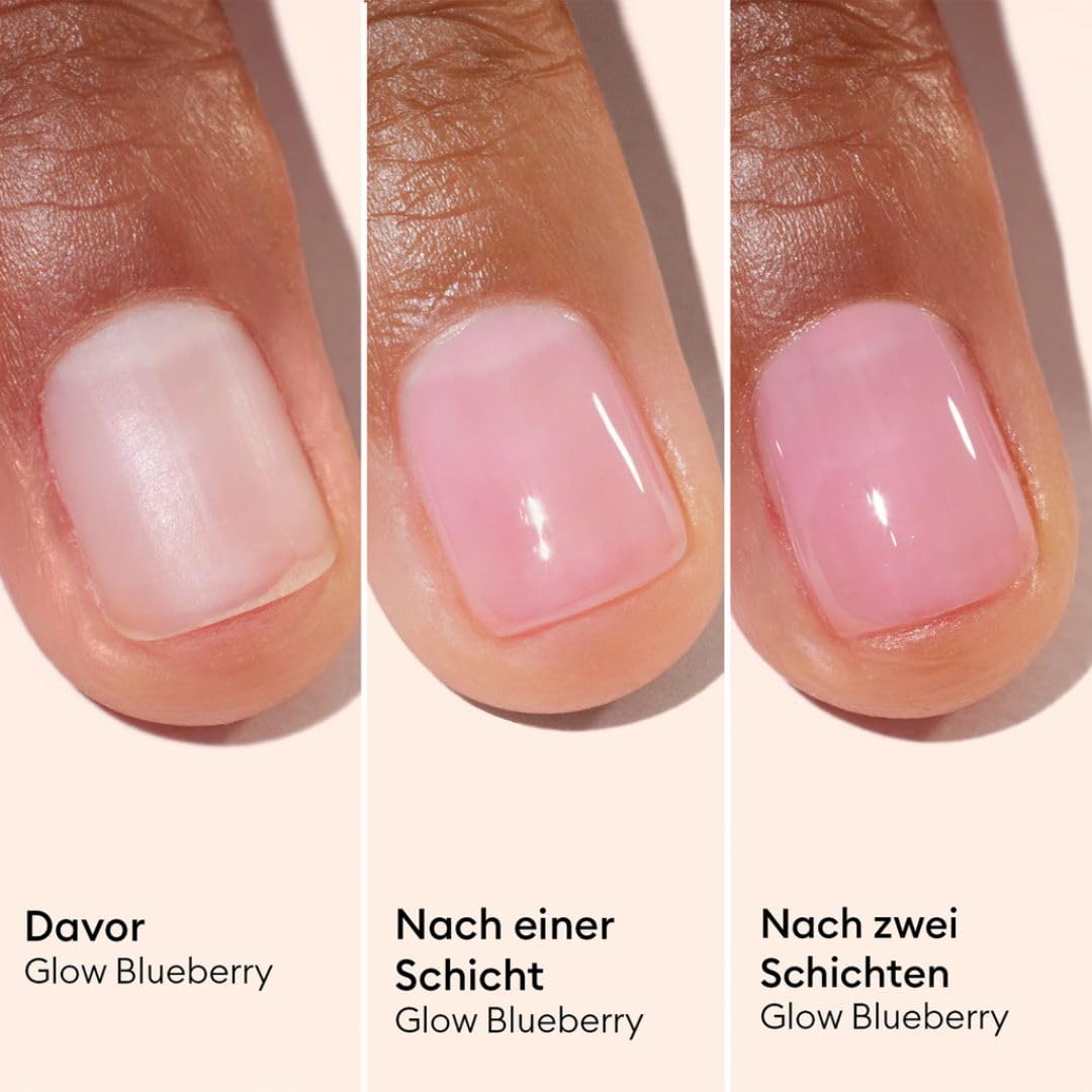 MANUCURIST Nagellack Pflege, Active Glow Blueberry (Rosa), Bio-Saft: Mandel, Heidelbeere, pflegender