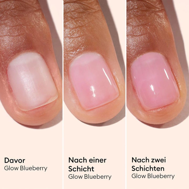 MANUCURIST Nagellack Pflege, Active Glow Blueberry (Rosa), Bio-Saft: Mandel, Heidelbeere, pflegender