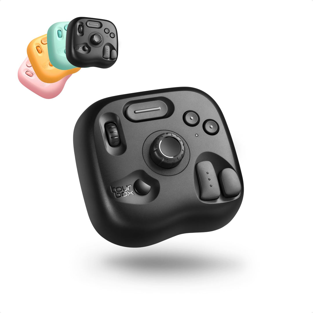 TourBox Lite, Controller Tastatur für Zeichentablett Foto Video Editing (Bluetooth Solo, Middle) Mid
