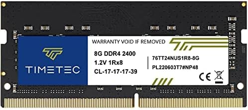 Timetec 8GB DDR4 2400MHz (DDR4-2400) PC4-19200 (PC4-2400T) Non-ECC Unbuffered 1.2V CL17 1Rx8 Single