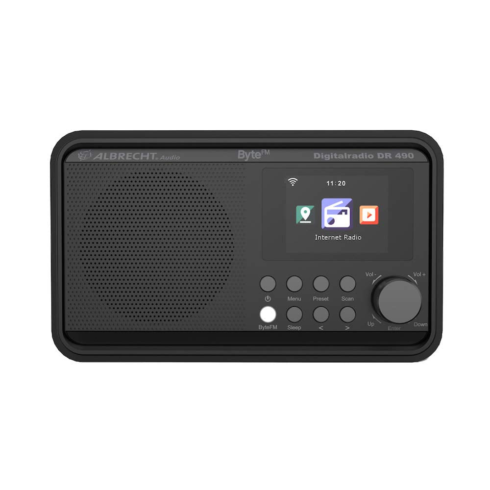 Albrecht DR490 ByteFM, Internet/DAB+/UKW Radio mit Farbdisplay, 27492, Radiosteuerung via Smartphone