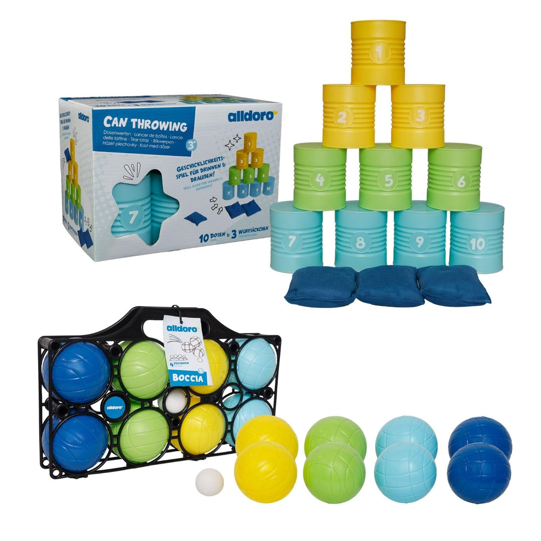 alldoro Party- & Boccia Spieleset Boccia & Dosenwerfen Set, Boccia & Dosenwerfen Set