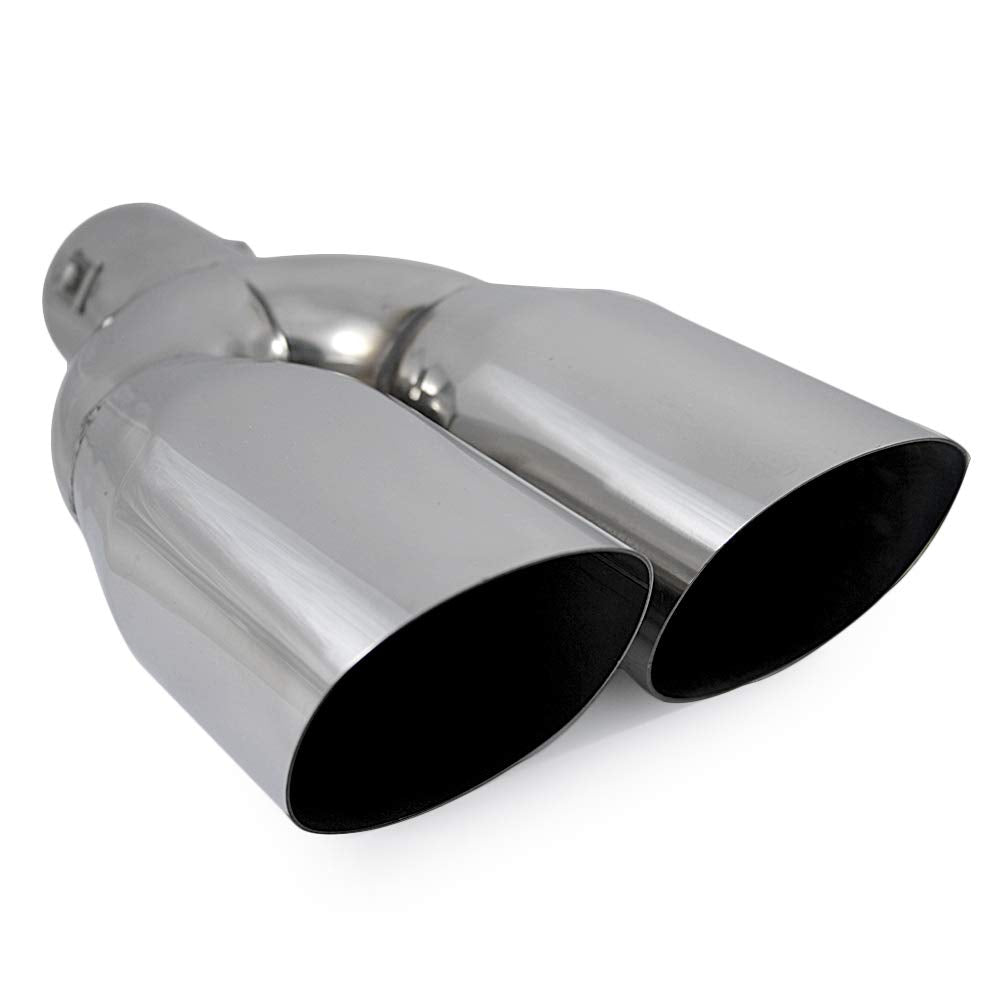 Auspuffblende, Endrohr für Auto, Endrohr / Endrohr / Endschalldämpfer, Edelstahl, Ø 56 mm, Chrom, un