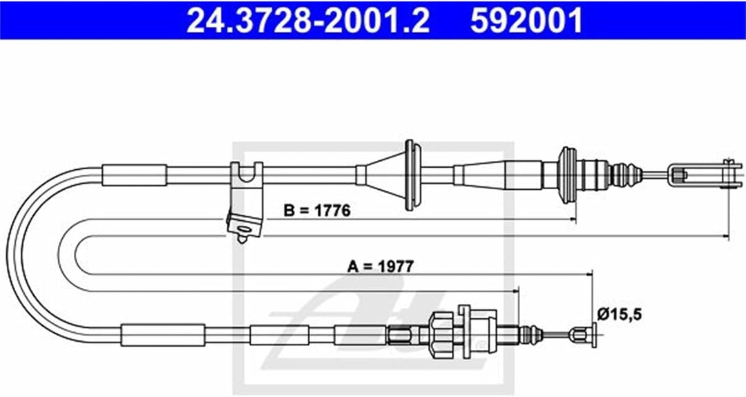 ATE 24372820012 Kupplungsseil