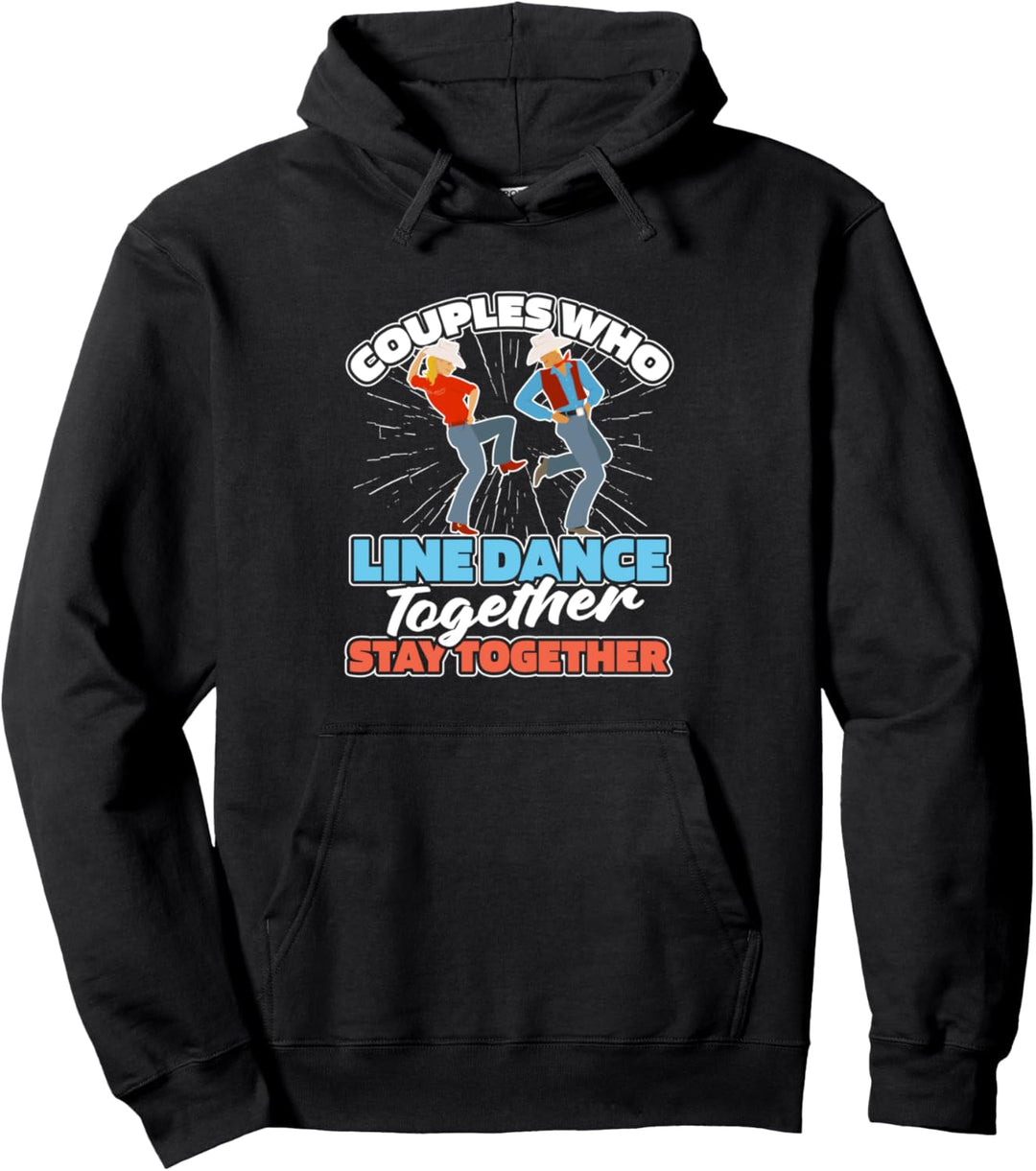 Country Musik Paar Tänzer - Western Linedance Line Dance Pullover Hoodie