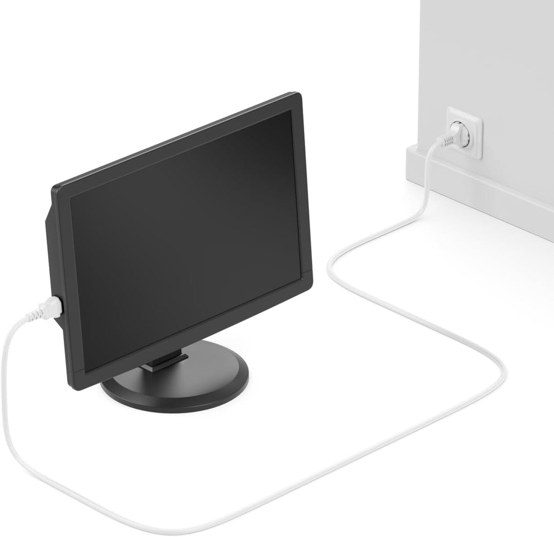 deleyCON 15m Kaltgerätekabel Netzkabel Stromkabel Kaltgeräte Strom Kabel Schutzkontakt Stecker Typ F