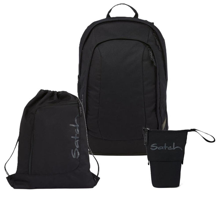 Satch Air Pencil Slider Light Edition Schulrucksack Set 3tlg. inkl. Sportbeutel Blackjack, Blackjack