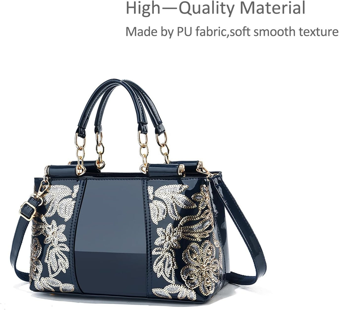 NICOLE&DORIS Handtasche Damen Schultertasche Mode Frauen Umhängetasche Lackleder Handtasche Damen Sh