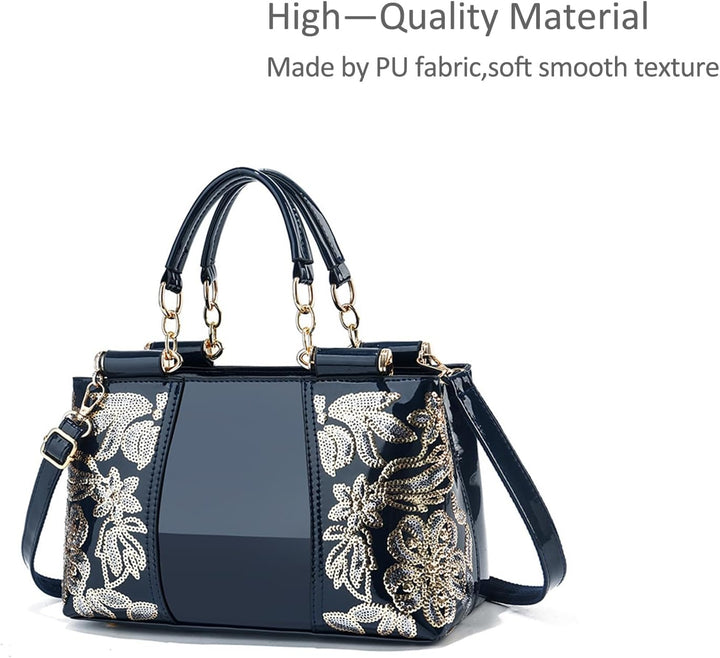 NICOLE&DORIS Handtasche Damen Schultertasche Mode Frauen Umhängetasche Lackleder Handtasche Damen Sh